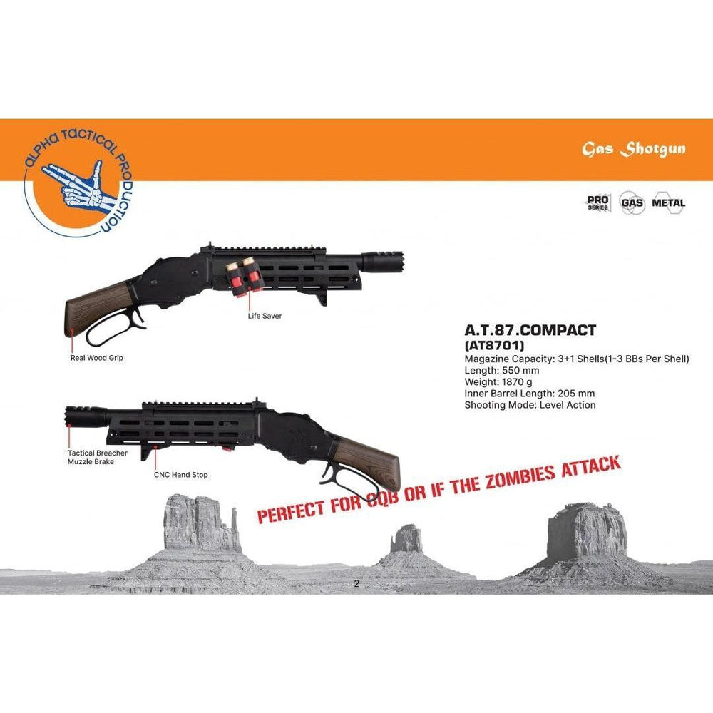 GOLDEN EAGLE AT8701 COMPACT Gel Blaster GBBR Shotgun