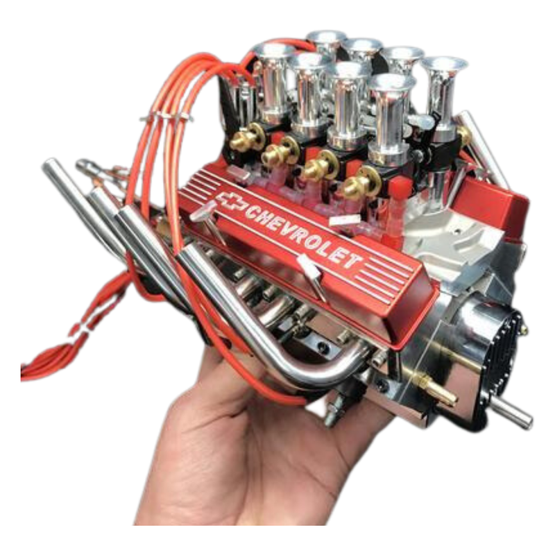 1/4 Scale V8 Nitro Powered 8 Carburetor Working Engine