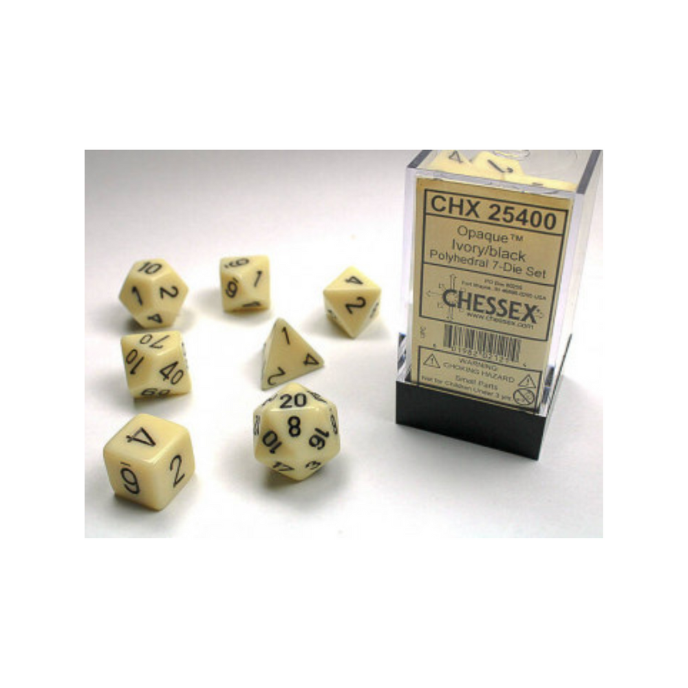 Chessex Polyhedral 7-Die Set - Bone