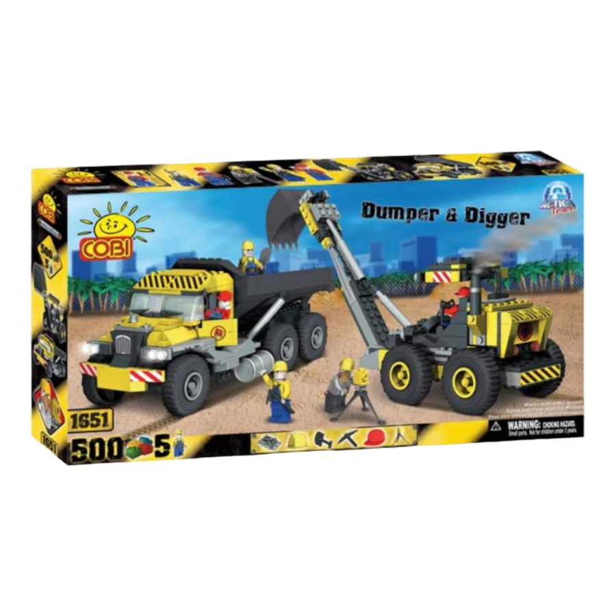 Action Town - 500 Piece Construction Dumper and Digger Construction Set