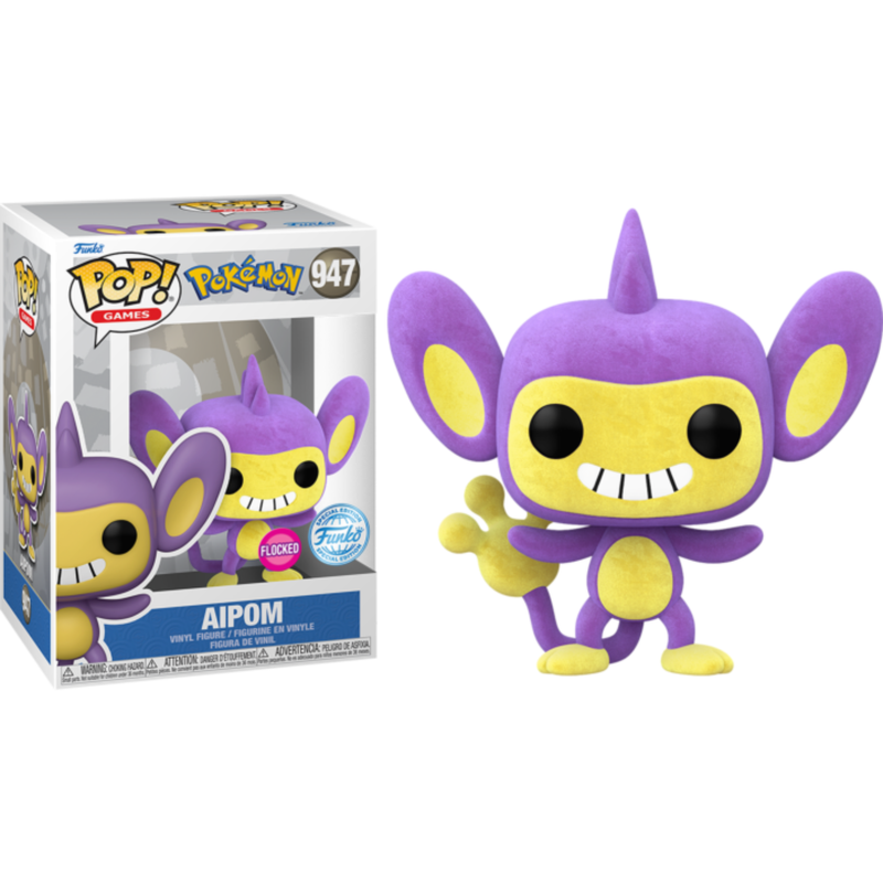 Pokemon - Aipom Flocked Pop! Vinyl Figure