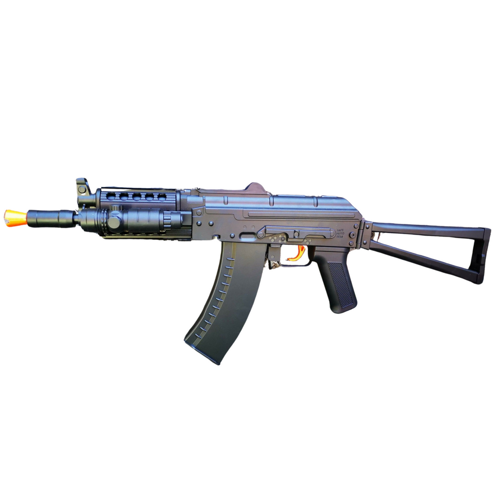 LeHui AK 74U Gel Blaster With Tactical Laser & Torch