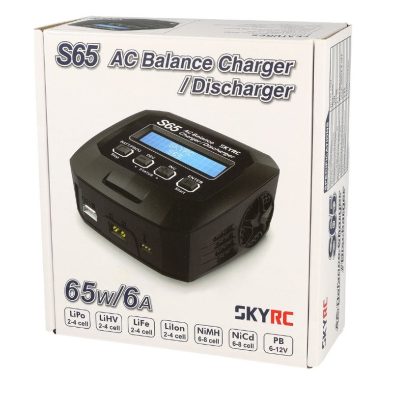 S65 AC Balance Charger / Discharger 65W 6AMP Multi Chemistry