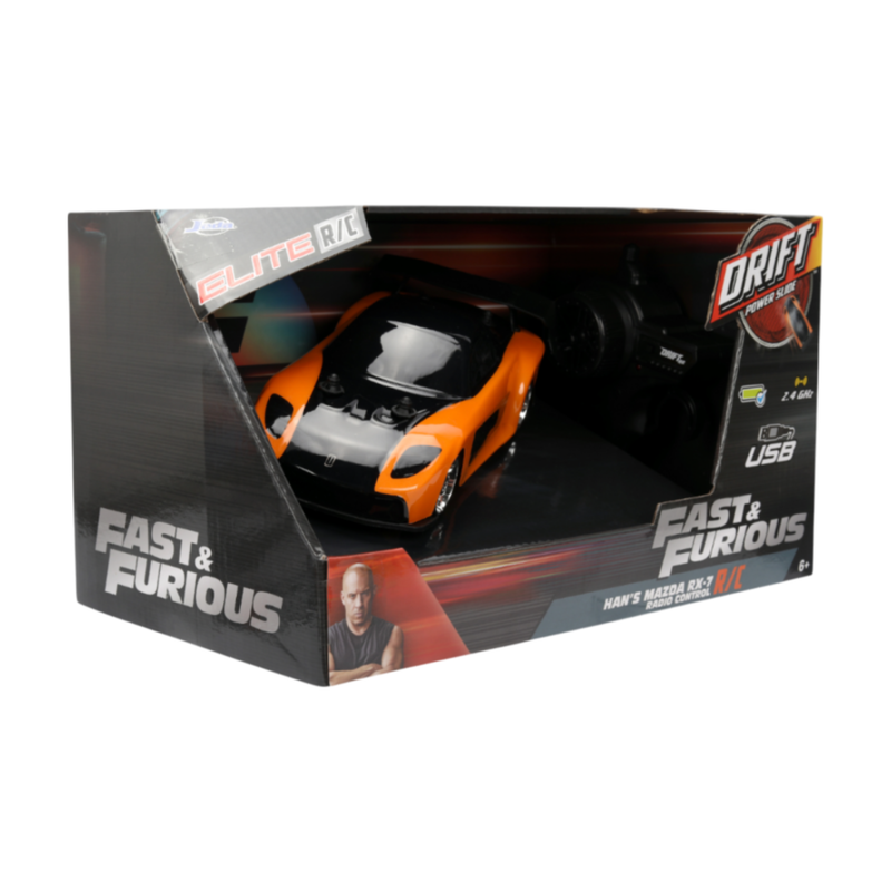 Fast & Furious - Han's Mazda Rx-7 1/24th Elite R/C Remote Control Vehicle Replica