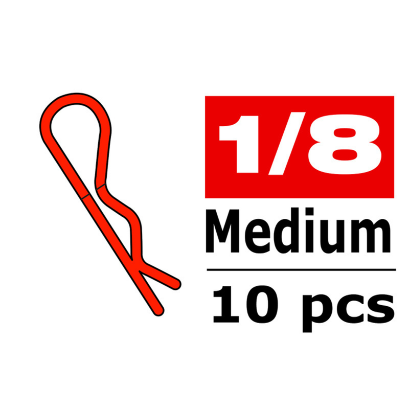 Team Corally - Body Clips - 45° Bent - Medium - 10 pcs