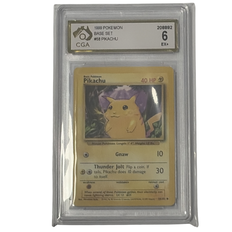CGA Graded Pokemon 1999 Base Set #58 Pikachu