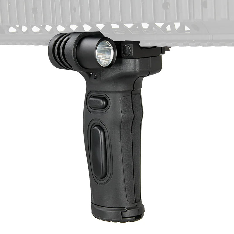 
                  
                    Tactical Grip with Flashlight & Red Laser Sight
                  
                