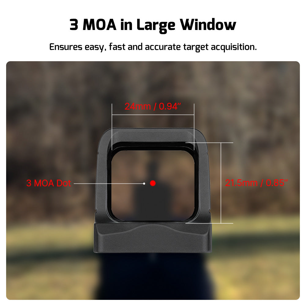 
                  
                    Olight Osight 3 MOA Rechargeable Dot Open Reflex Sight with Wireless Charging Cover
                  
                