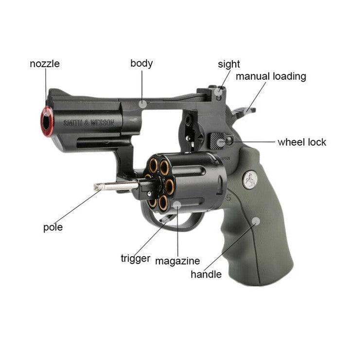 Little Moon Python Manual Revolver Gel Blaster + Foam Dart