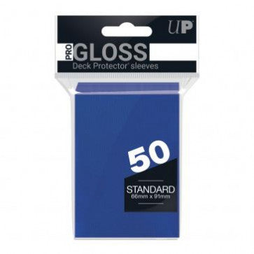 Ultra Pro 50ct Pro-Gloss Standard Deck Protector Sleeves Blue (WSL)