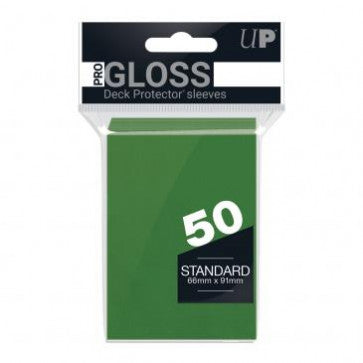 Ultra Pro 50ct Pro-Gloss Standard Deck Protector Sleeves Green