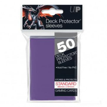 Ultra Pro 50ct Pro-Gloss Standard Deck Protector Sleeves Purple (WSL)