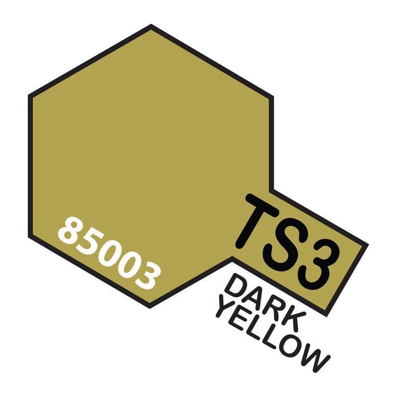 Tamiya TS-3 Dark Yellow Lacquer Spray Paint 100ml