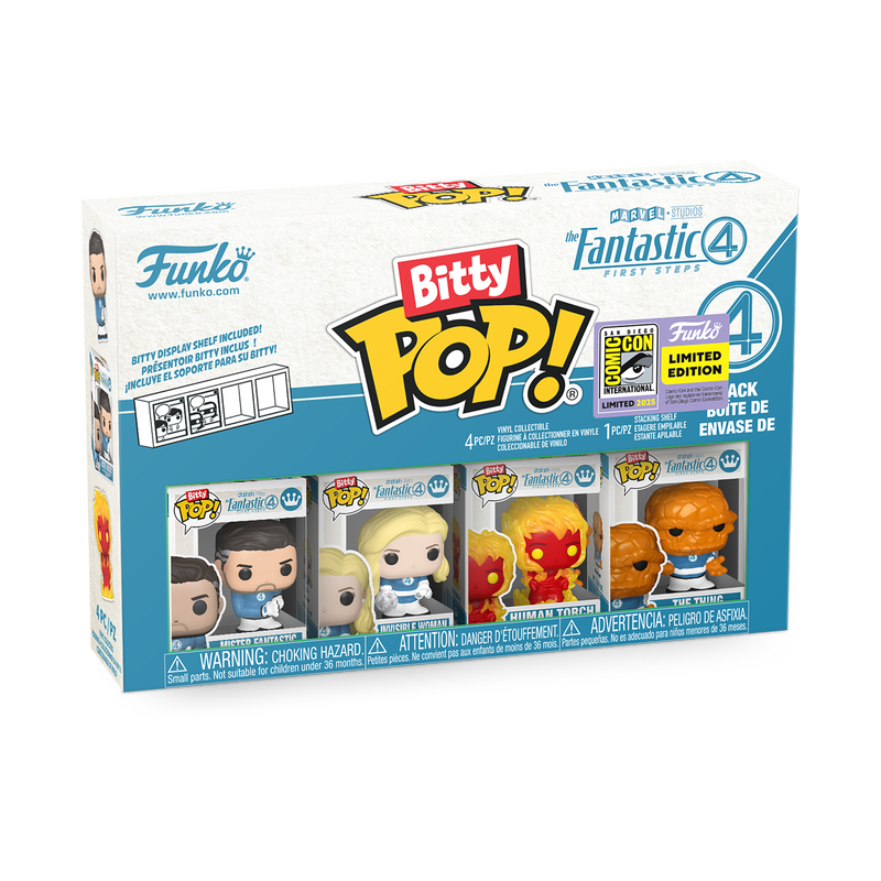 Funko Bitty Pop! Marvel: The Fantastic Four: First Steps - 4-Pack (2025 SDCC Exclusive)
