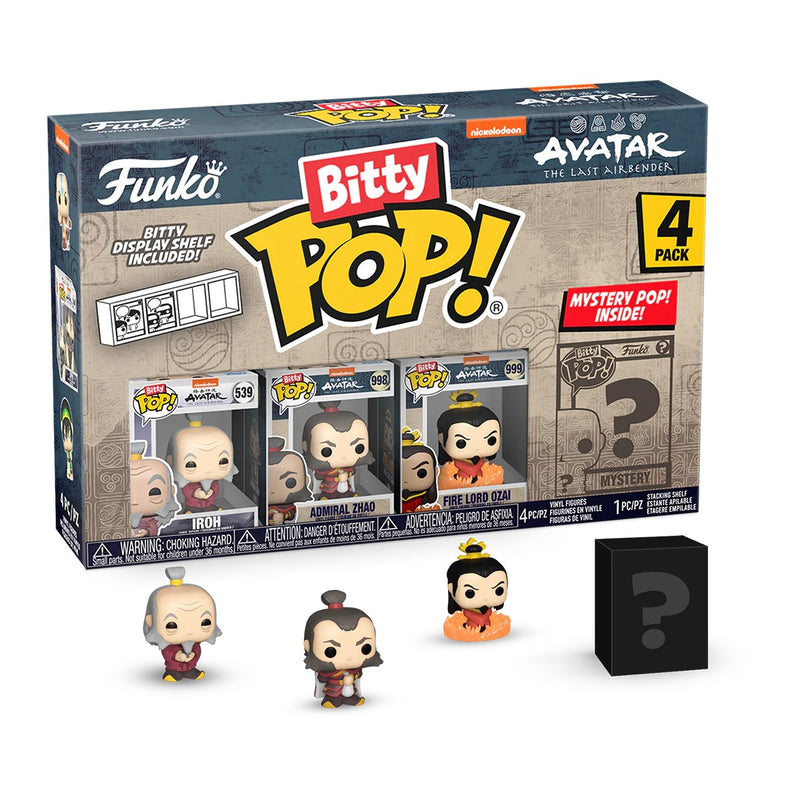 Avatar: The Last Airbender - Iroh, Admiral Zhao, Fire Lord Ozai & Mystery Bitty Series 03 Pop! Vinyl Figure 4-Pack
