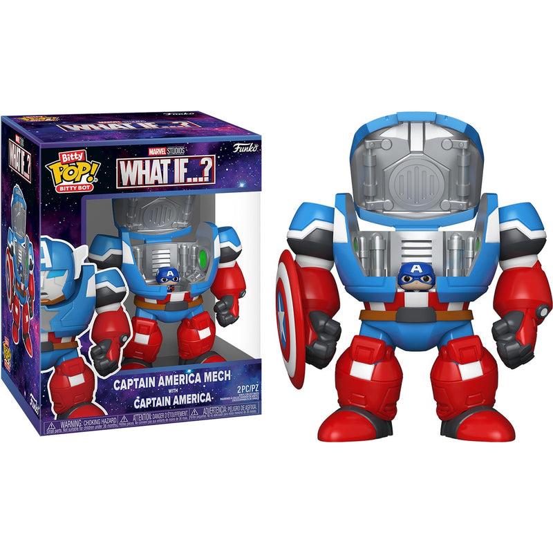 What If...? - Captain America Mech with Captain America Bitty Pop! Bot Vinyl Figure