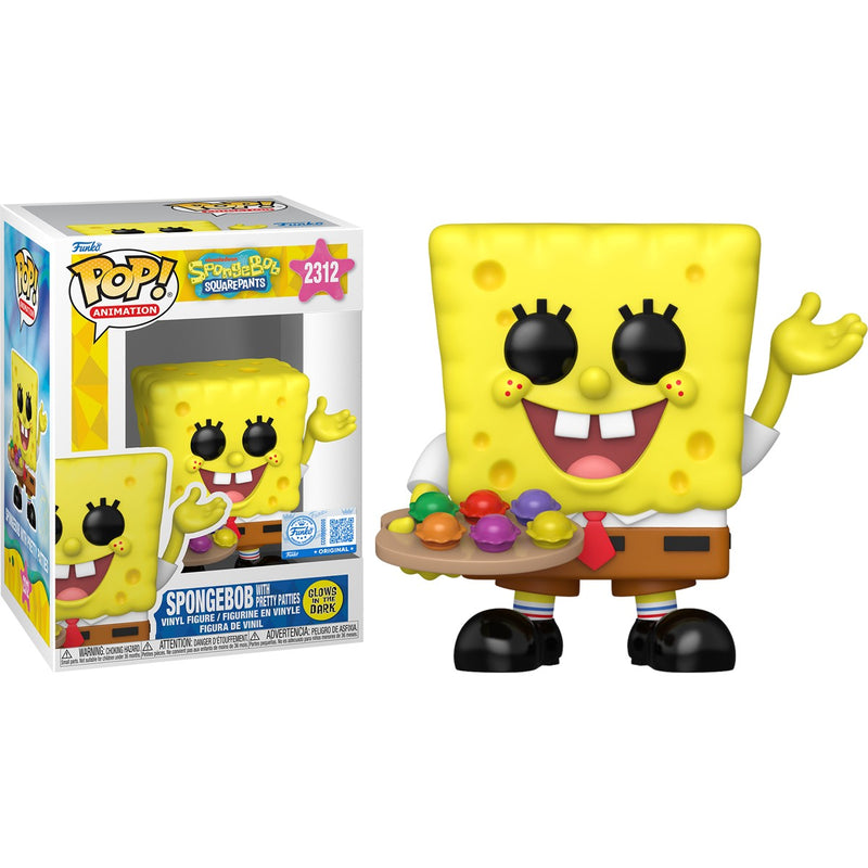 SpongeBob SquarePants - SpongeBob with Pretty Patties Glow-in-the-Dark Pop! Vinyl Figure