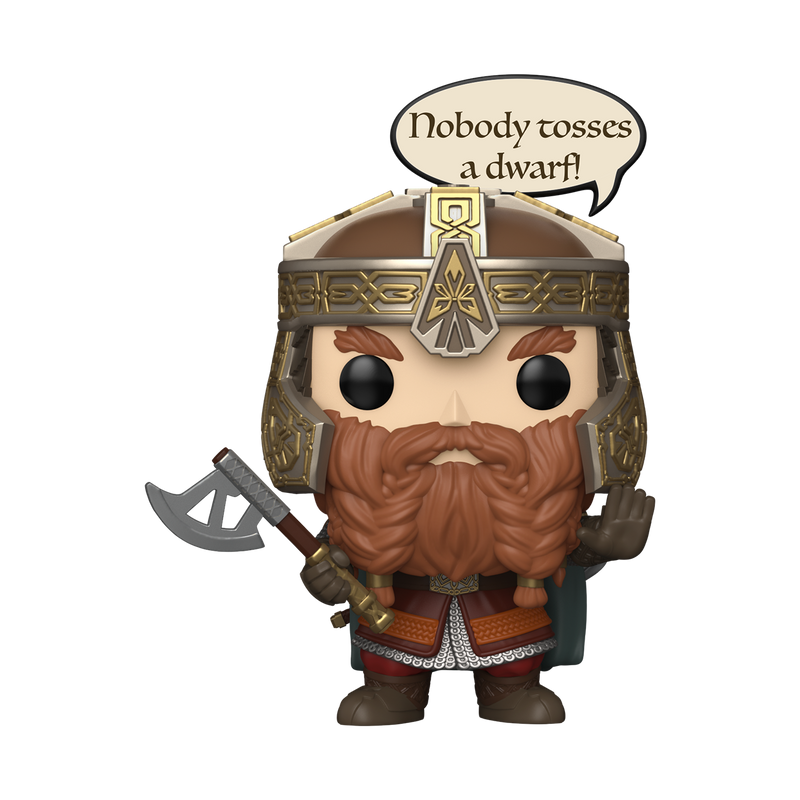 Funko Pop! Sayings: The Lord of the Rings - Gimli (Nobody Tosses a Dwarf) #2028 Vinyl Figure