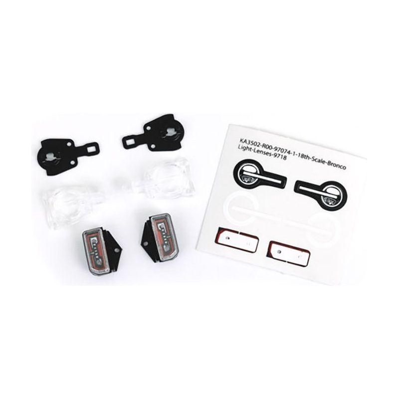 TRAXXAS LED LENSES BODY FRONT & REAR (COMPLETE SET) (FITS #9711 BODY) - 9718