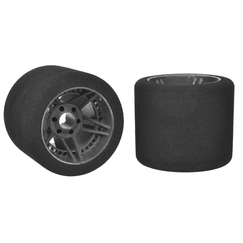 Team Corally - Attack foam tires - 1/8 SSX-8 - 32 shore - Rear - 72mm - Carbon Flex Rims - 2 pcs