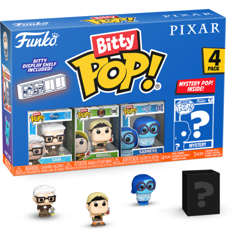 Pixar - Carl, Russell (Dug Days), Sadness & Mystery Bitty Pop! Vinyl Figure 4-Pack