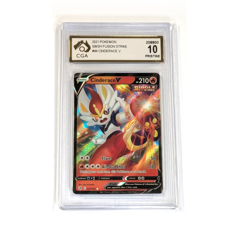CGA Graded Pokemon SWSH08: Fusion Strike #044 Cinderace V - Graded