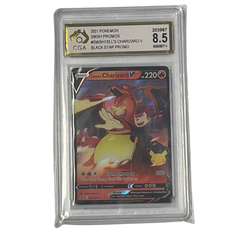 CGA Graded Pokemon Black Star Promo #SWSH261 Charizard VMAX - Graded 8.5