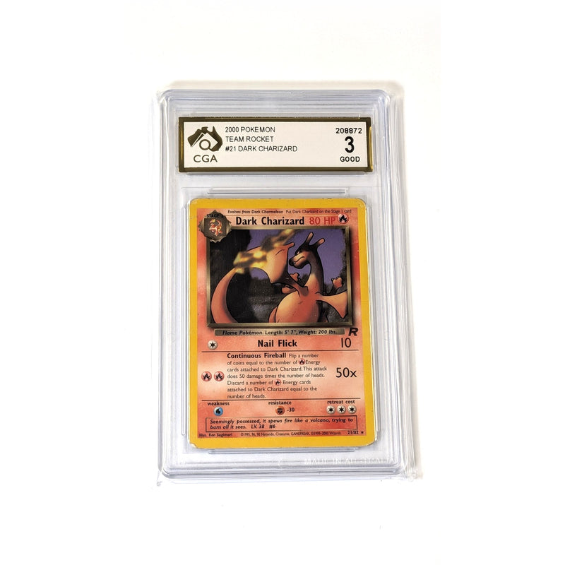 CGA Graded Pokemon Team Rocket (WOTC) #21 Dark Charizard - Graded 3