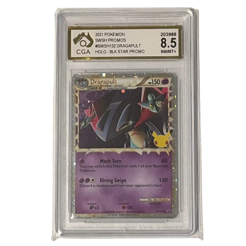 CGA Graded Pokemon Sword & Shield: Promos #SWSH132 Dragapult - Graded 8.5