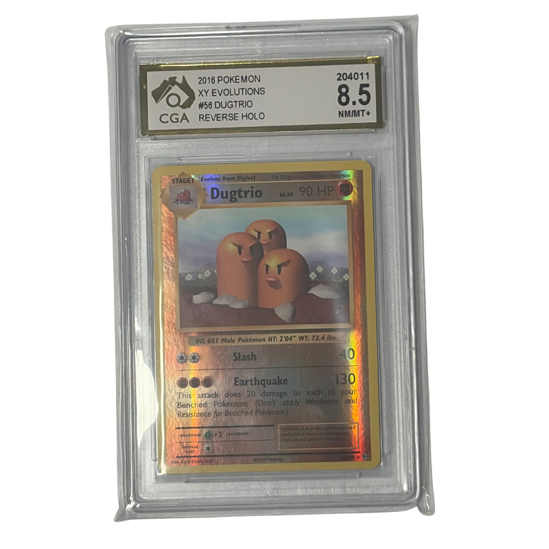 CGA Graded Pokemon XY Evolutions #56 Dugtrio - Graded 8.5