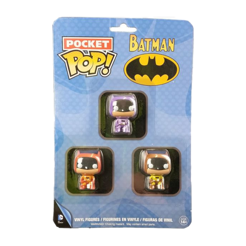 Batman (comics) - Brown, Purple & Orange US Exclusive Pocket Pop! 3 Pack