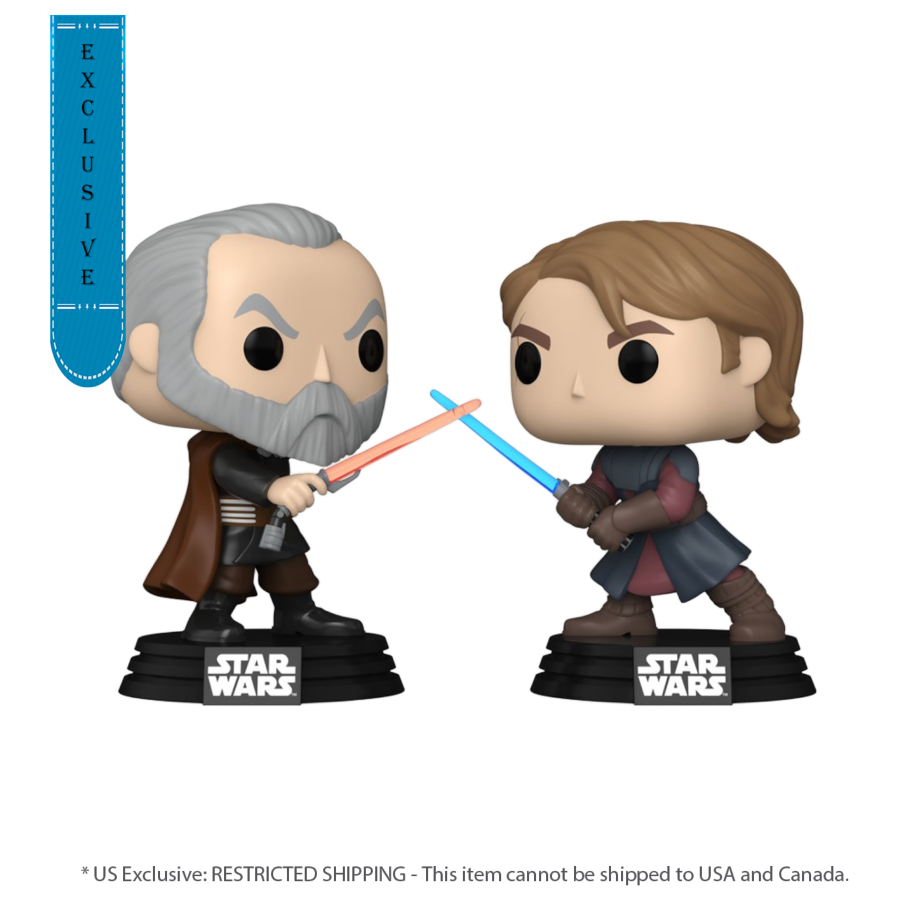 Star Wars: The Clone Wars - Anakin Skywalker Vs Count Dooku US Exclusive Pop! Vinyl 2-Pack [RS]-Collectible-IKON-ProHobbies