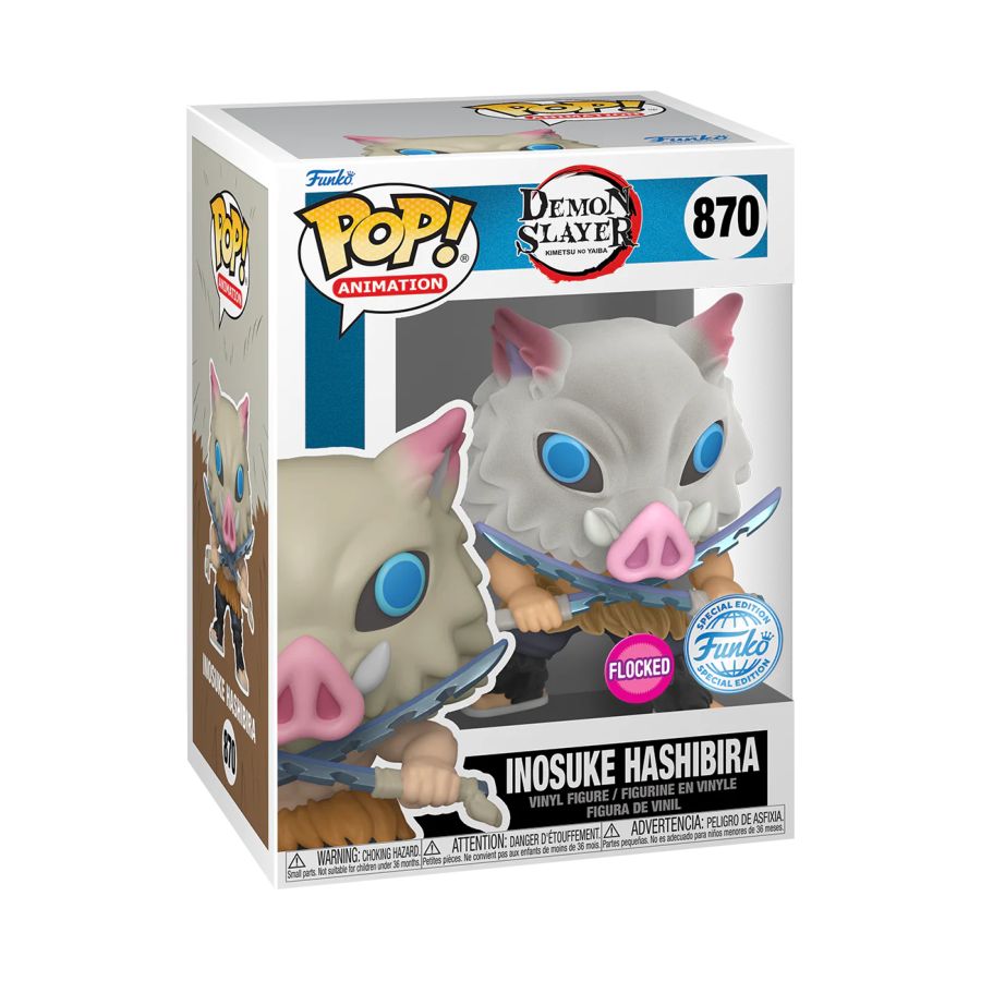 
                  
                    Demon Slayer - Inosuke Hashibira US Exclusive Flocked Pop! Vinyl [RS]
                  
                