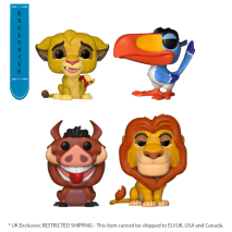 Lion King (1994) - Simba, Zazi, Pumbaa, Mufasa US Exclusive Glitter Pop! 4-Pack