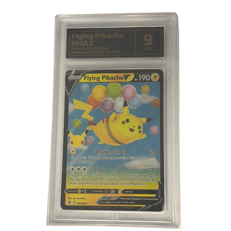 TCG Graded Pokemon Flying Pikachu Basic Mint 9