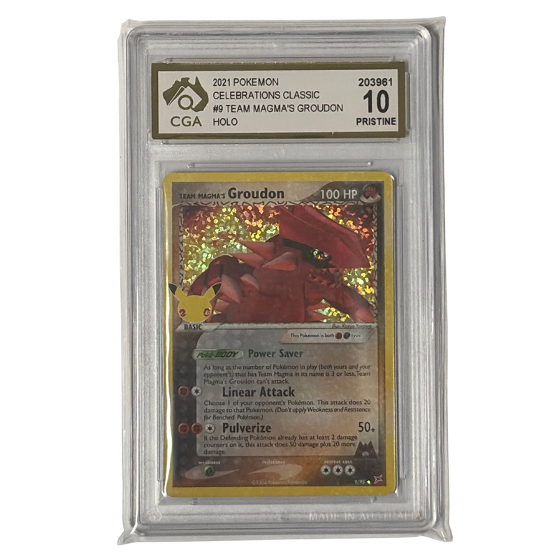 CGA Graded Pokemon Celebrations #9 Team Magma's Groudon - Graded 10