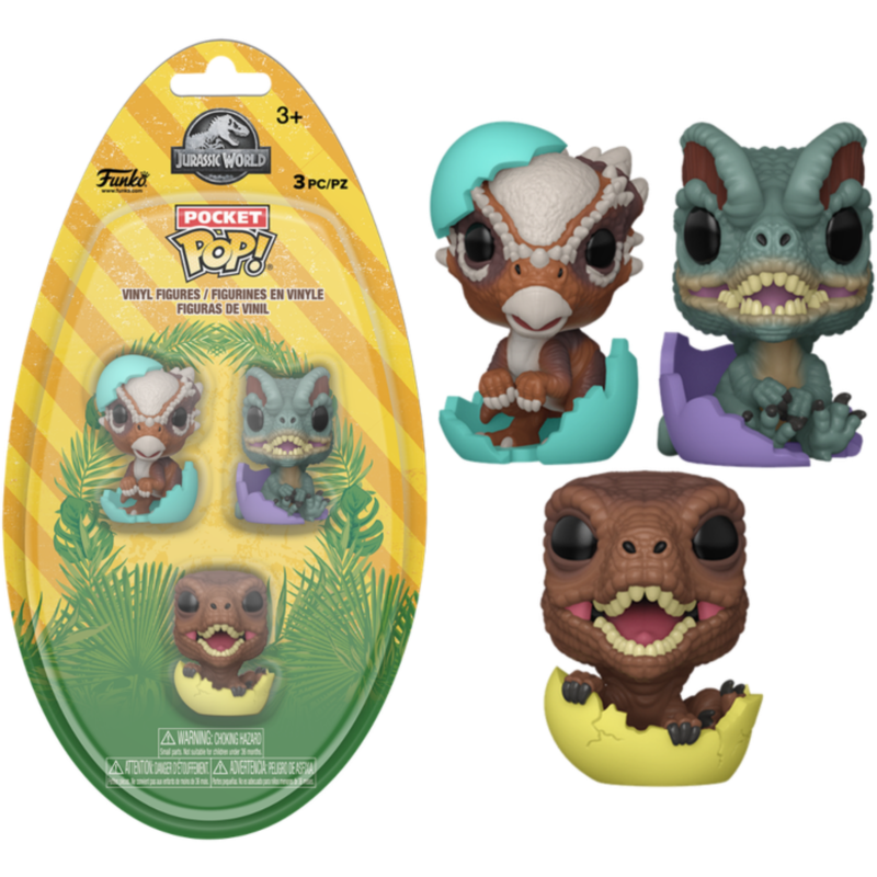 Jurassic Park - Hatching Pocket Pop! Vinyl Figure 3-Pack