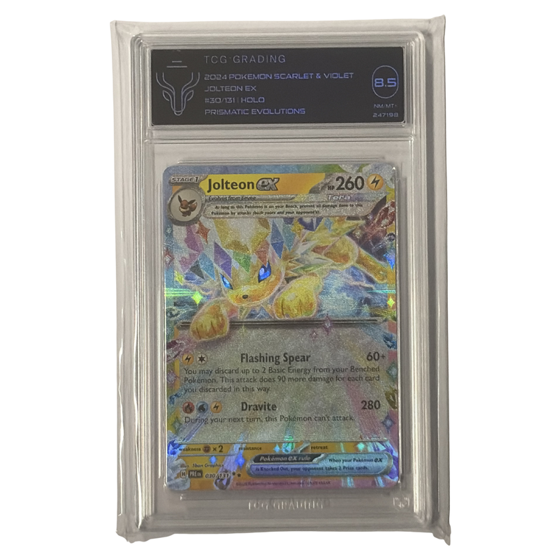 TCG Graded Pokemon Jolteon Ex - 2024 Scarlet & Violet  - Graded 8.5