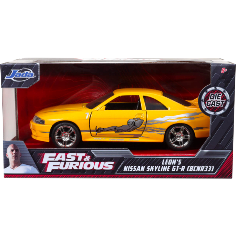 The Fast and the Furious - Leon’s 1995 Nissan Skyline GT-R R33 1/32 Scale Metals Die-Cast Vehicle Replica