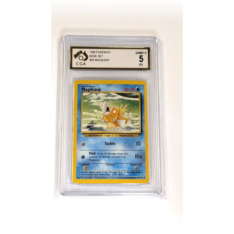 CGA Graded Pokemon Base Set (Unlimited) #35 Magikarp - Graded 5-6