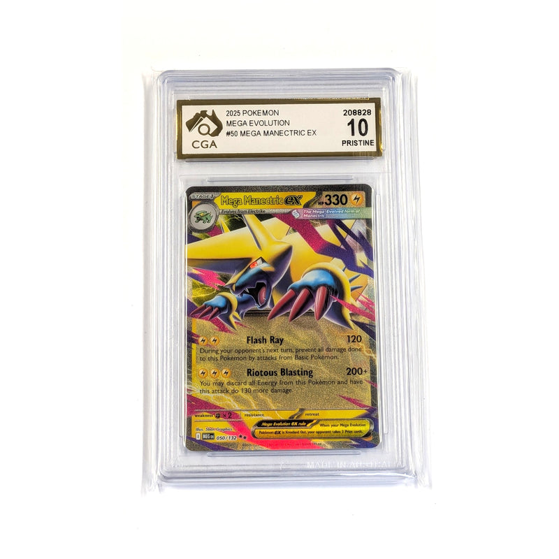 CGA Graded Pokemon ME01: Mega Evolution #50 Mega Manectric ex - Graded