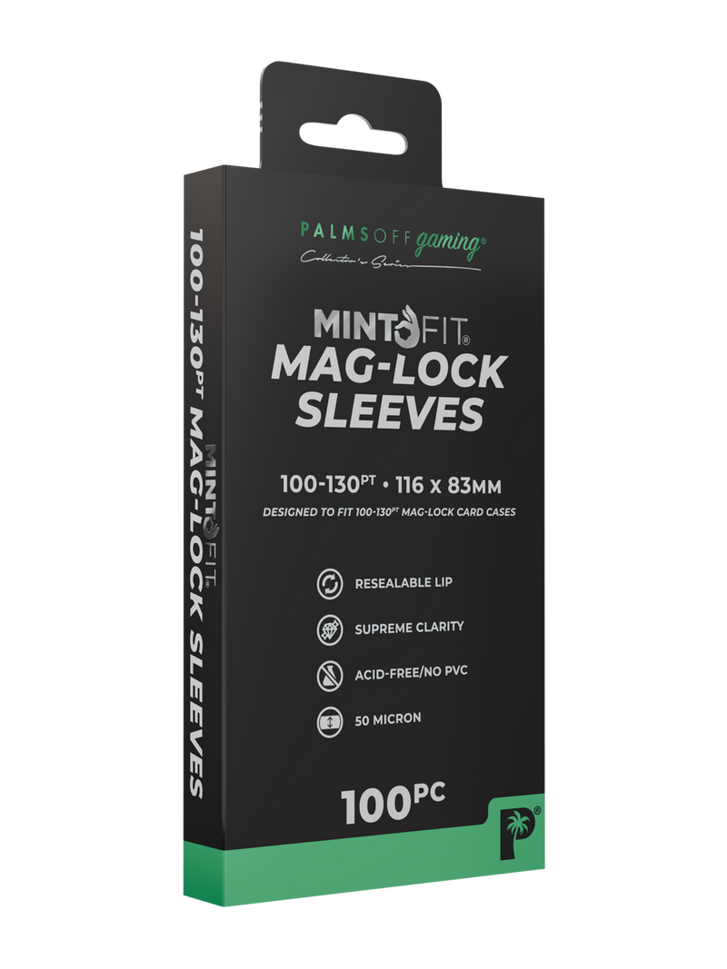 Palms Off Gaming - MintFit Mag-Lock Card Case Sleeves (100-130pt) - 100pc