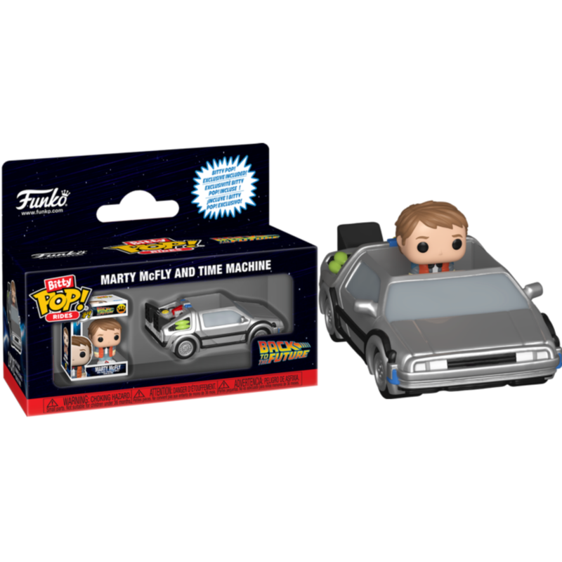 Back to the Future - Marty McFly & Delorean Bitty Pop! Rides Vinyl Figure