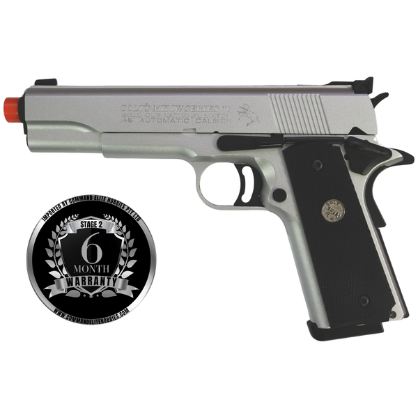 Army Armament Stage 2 R29-S MK IV Gold Cup National Match GBB - SILVER Gel Blaster
