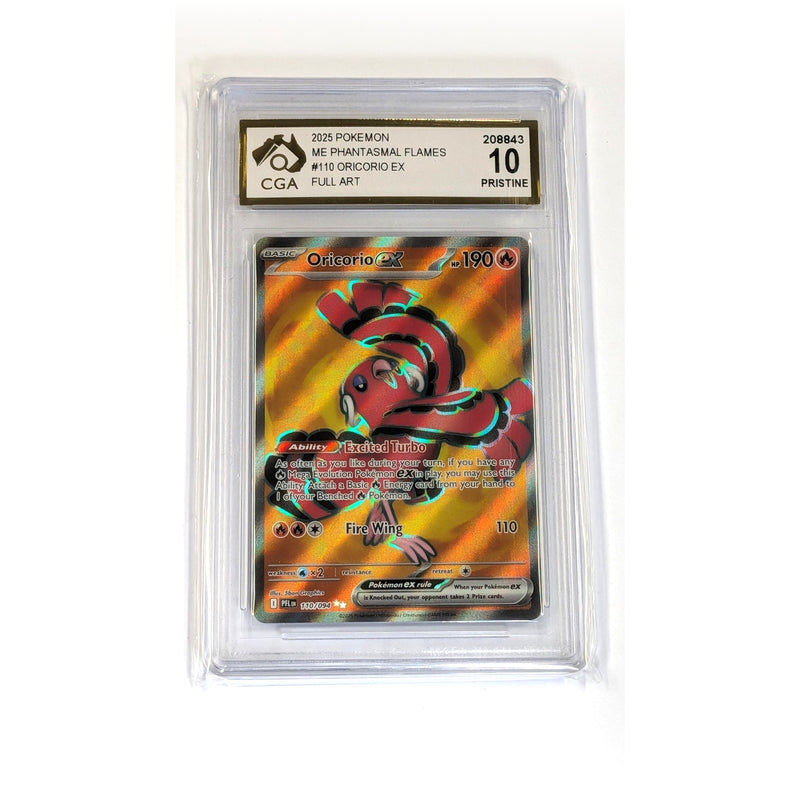 CGA Graded Pokemon ME02: Phantasmal Flames #110 Oricorio ex - Graded 10