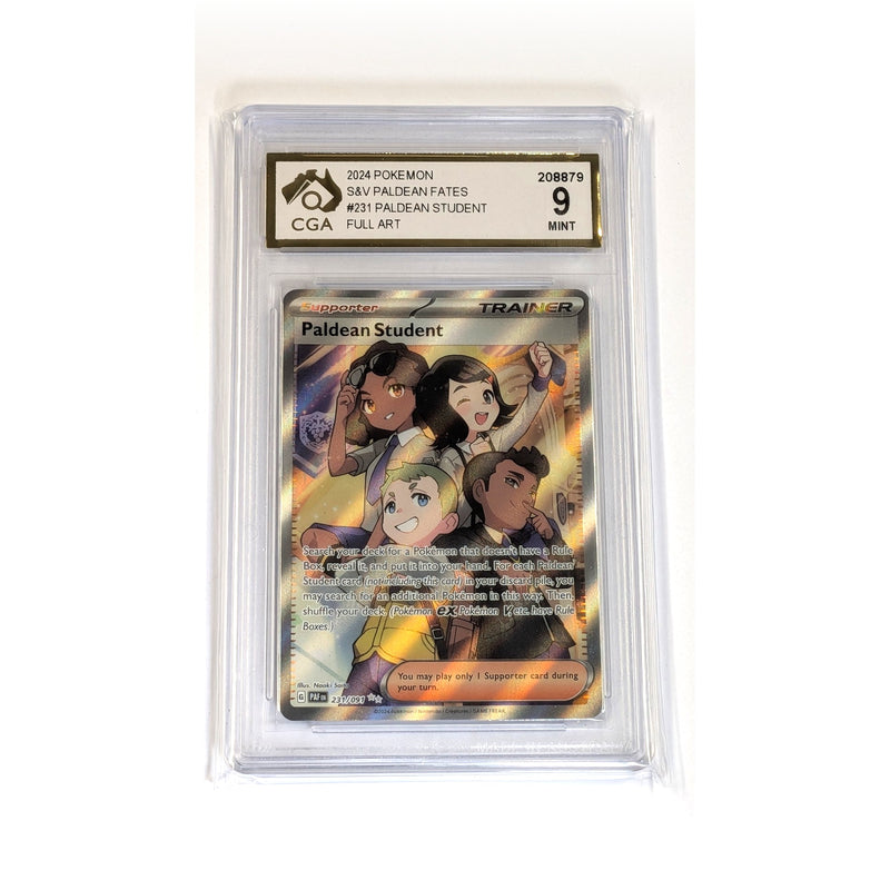 CGA Graded Pokemon SV: Paldean Fates #231 Paldean Student - Graded 9