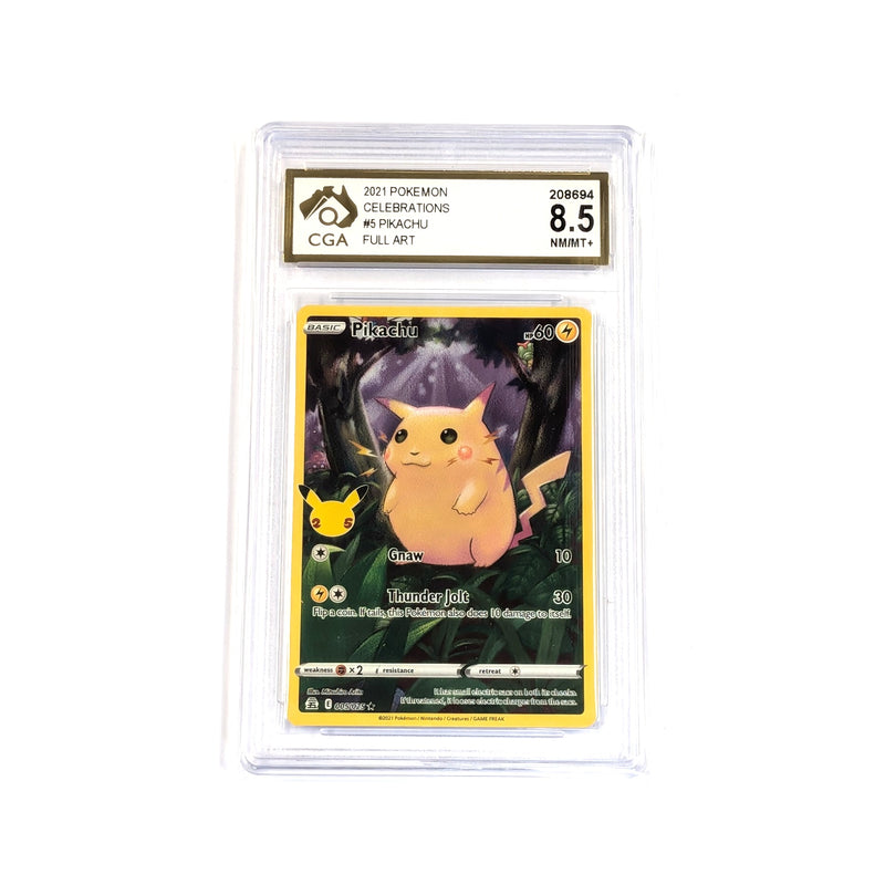 CGA Graded Pokemon 25th Aniversary: Celebrations #005 Pikachu - Graded 8.5