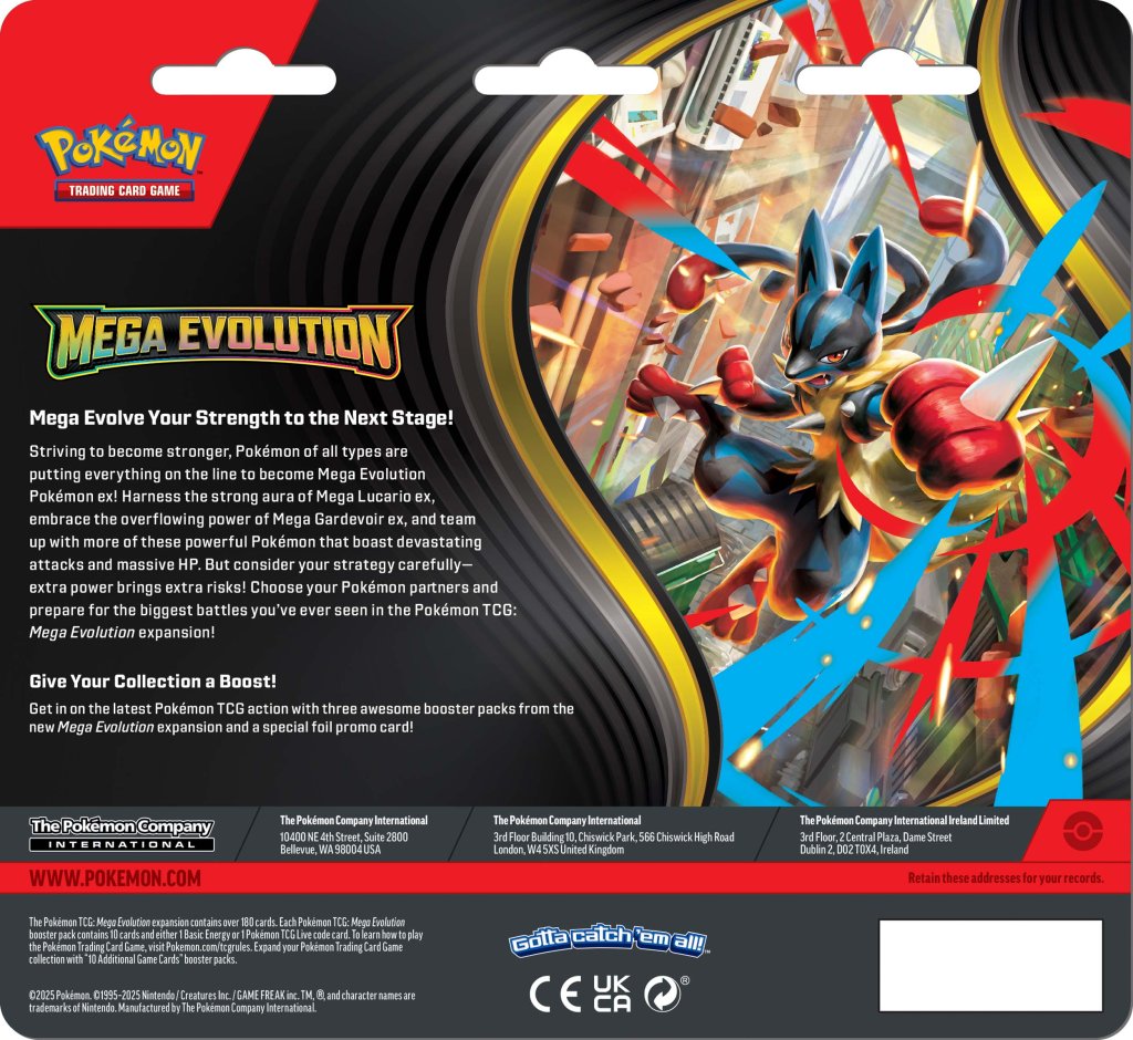 Pokémon TCG: Mega Evolution Three Booster Blister