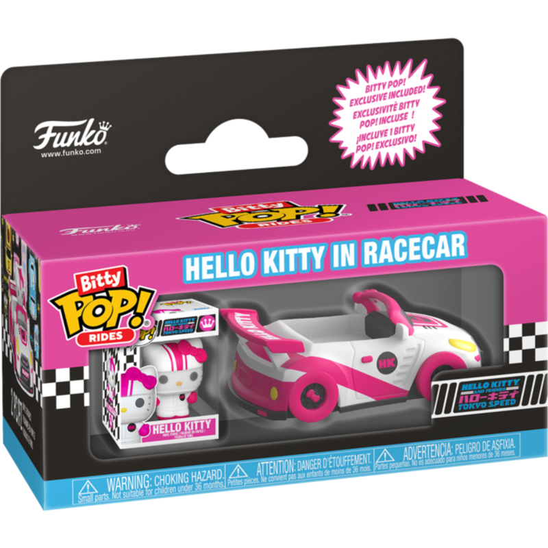 Hello Kitty & Friends - Hello Kitty in Racecar Bitty Pop! Ride Vinyl Figure