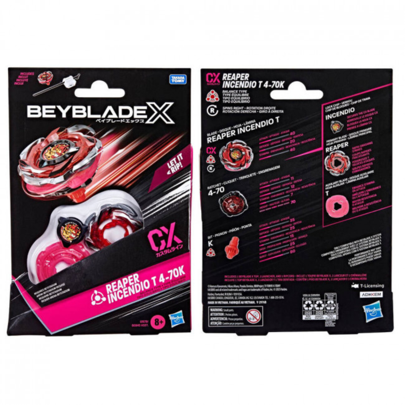 Beyblade X Reaper Incendio T 4-70K CX Starter Pack